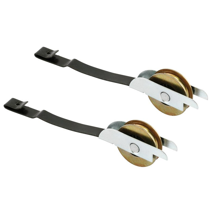 Prime-Line B 704 Flat Spring Tension Roller Assembly, 1 in Dia Roller, 1/4 in W Roller, Steel Roller, Concave Roller