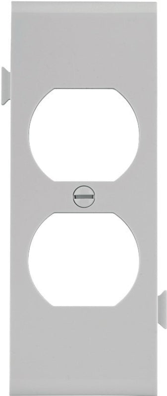 Eaton STC8W Mid-Size Sectional Wallplate, 4-1/2 in L, 2-3/4 in W, 1-Gang, Polycarbonate, White, High-Gloss
