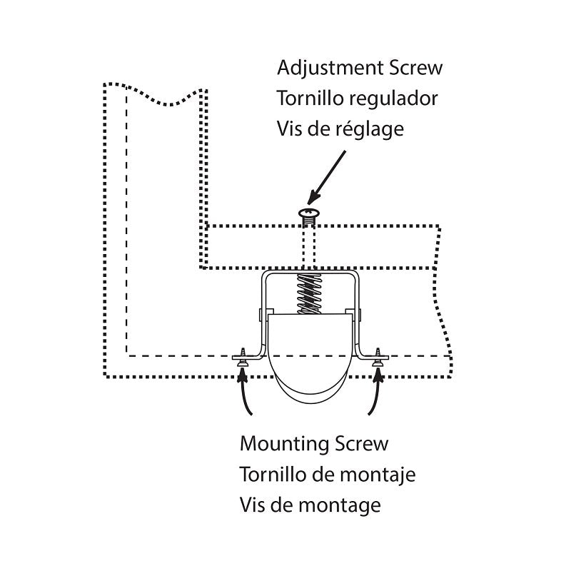 Prime-Line B 617 Adjustable Roller Assembly, Bottom Mounting, 1 in Dia Roller, 1/4 in W Roller, Steel Roller, 3/8 in W