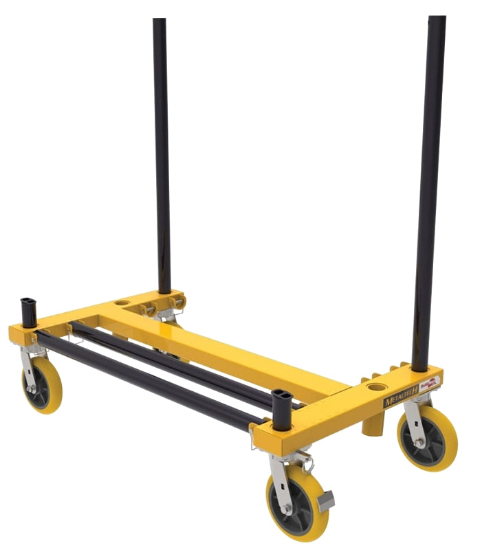 Metaltech WALL HAULER H Series I-BMDHER31YGR Drywall Cart, 3000 lb, 9 ga, Steel, 27-3/4 in OAL, 50 in OAW