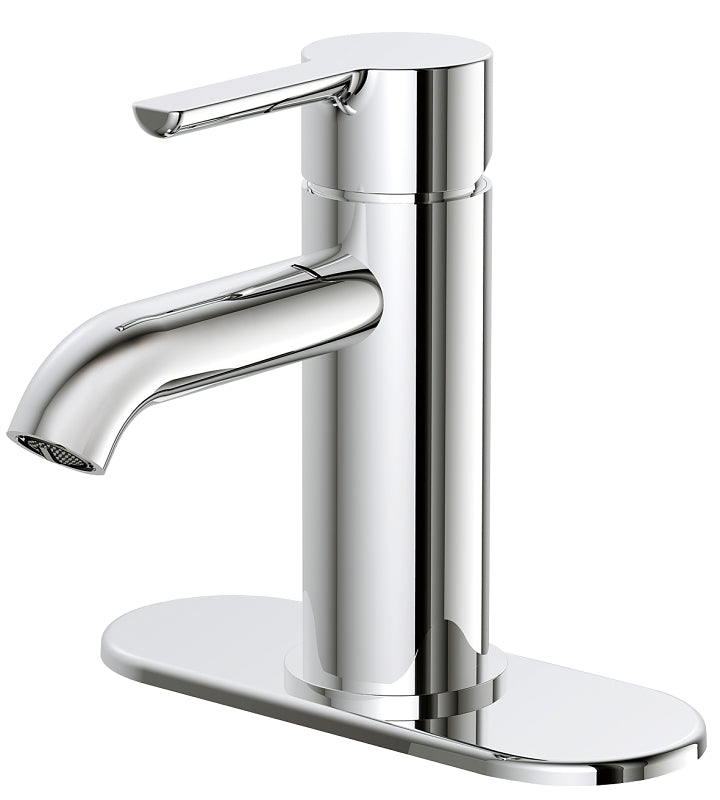 Boston Harbor FS6A0128CP Lavatory Faucet, 1.2 gpm, 1-Faucet Handle, 1, 3-Faucet Hole, Metal/Plastic, Chrome