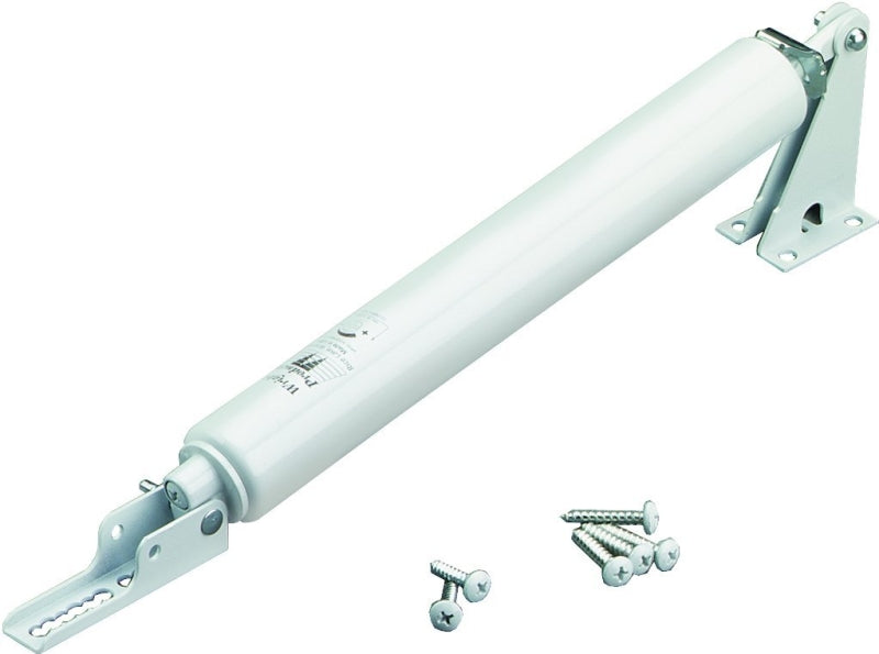 Wright Products V820AWH Pneumatic Door Closer, 11 in L, Aluminum, Powder-Coated, 90 deg Opening