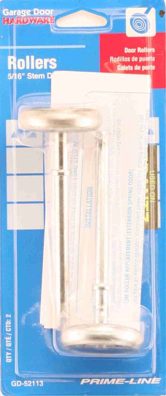 Prime-Line GD52113 Door Roller, 1-7/8 in Dia Roller, 7/16 in W Roller, Steel