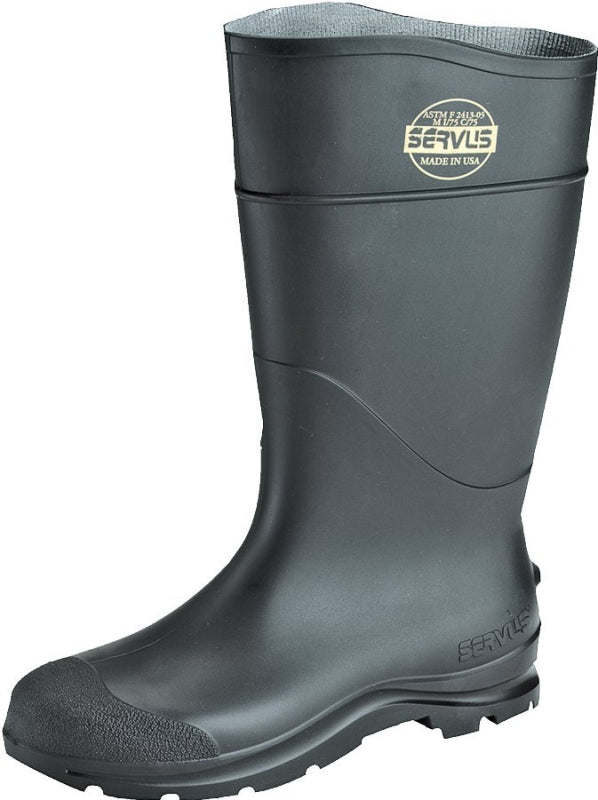 Servus CORE PVC Series 18822-9 Knee Boots, 9, Black, PVC Upper, Insulated: No