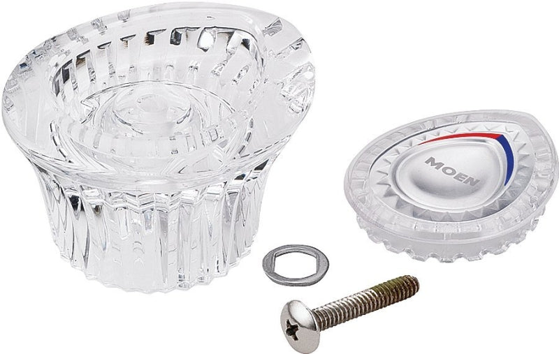 Moen 98039 Faucet Handle Kit with Cap, Plastic, Chrome Plated