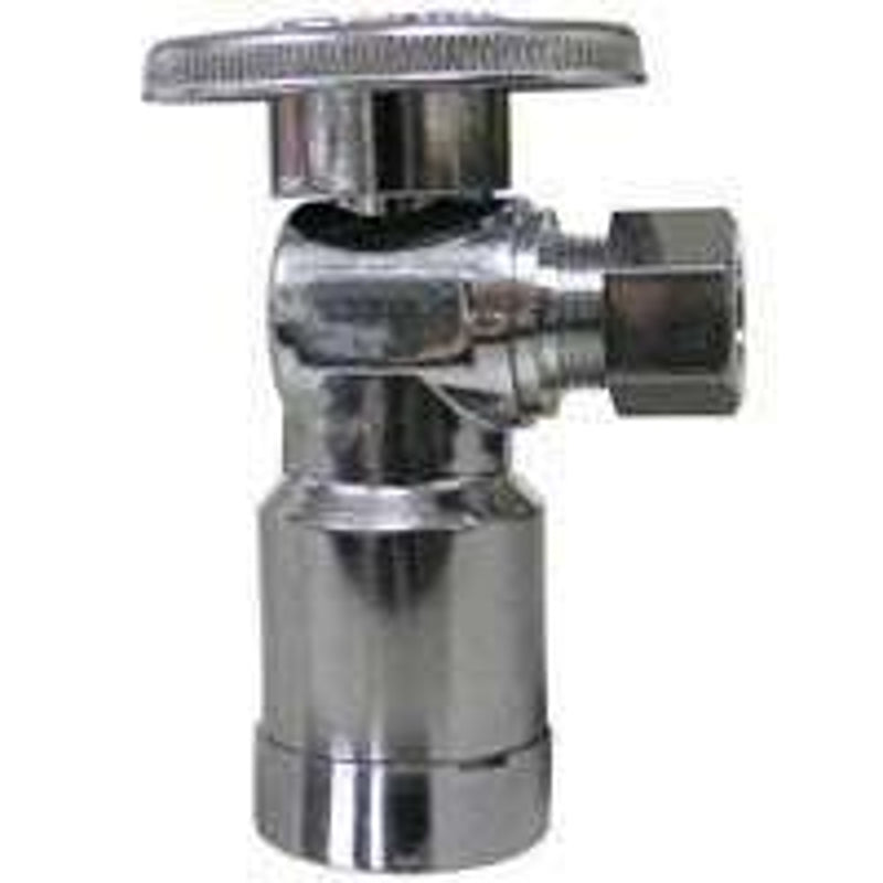 Plumb Pak PP2622POLFBG Stop Valve, 1/2 x 3/8 in Connection, Compression, 125 psi Pressure, Manual Actuator, Brass Body