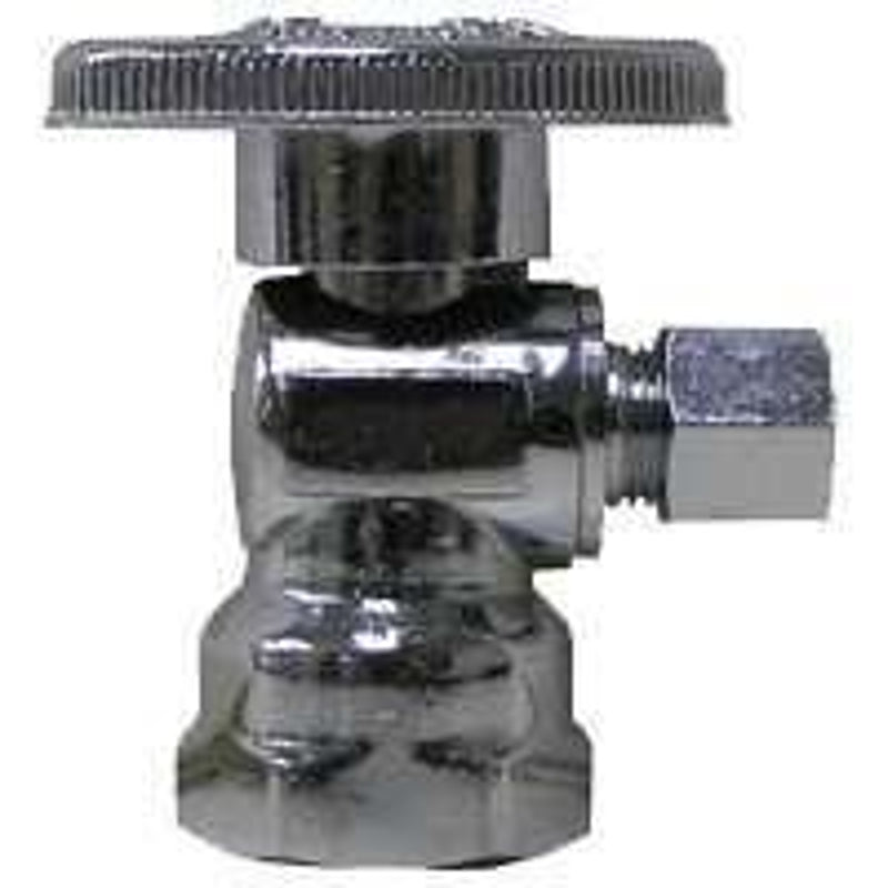 Plumb Pak PP20046LF Shut-Off Valve, 1/2 x 1/4 in Connection, FIP x Compression, Quarter-Turn Actuator, Brass Body