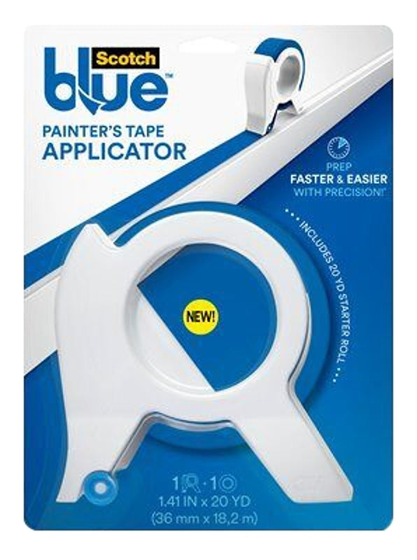 ScotchBlue TA3-SB-ESF Painter's Tape Applicator, 1.41 in Max Tape W, Plastic, Blue