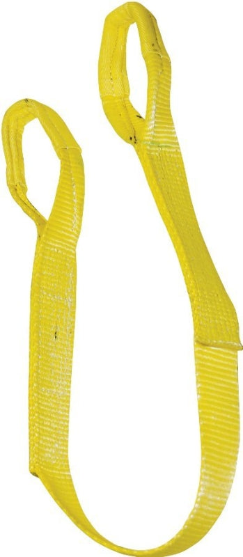 Ancra 20-EE1-9801X4 Lifting Sling, 1 in W, 4 ft L, 1-Ply, 1600 lb Vertical Hitch, Polyester, Yellow