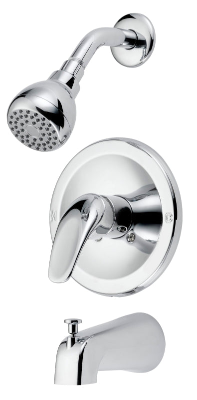 Boston Harbor TQ-F1014209CP Tub/Shower, Fixed-Mount Showerhead, 1.75 gpm Showerhead, 1-Spray Setting, 1-Handle