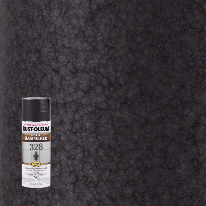 Rust-Oleum Hammered Matte Black Spray Paint 12 oz, Pack of 6