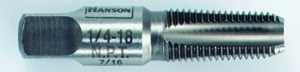 Irwin 1903ZR Pipe Taper Tap, 1/4-18 Dia, Tapered Point, 4-Flute, HCS