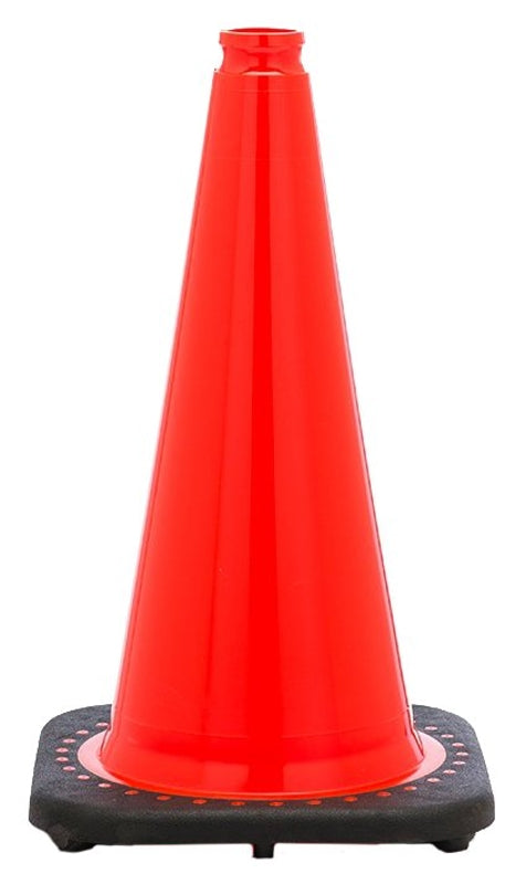 JBC Revolution RS Series RS70032C Traffic Safety Cone, 28 in H Cone, PVC Cone, Fluorescent Orange Cone