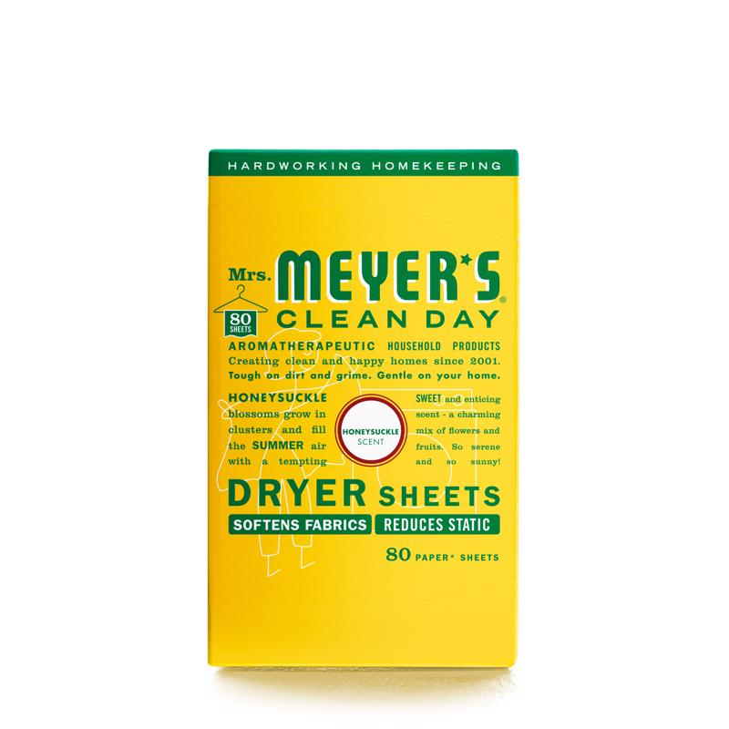 Mrs. Meyer's Clean Day Honeysuckle Scent Fabric Softener Sheets 80 oz 80 pk