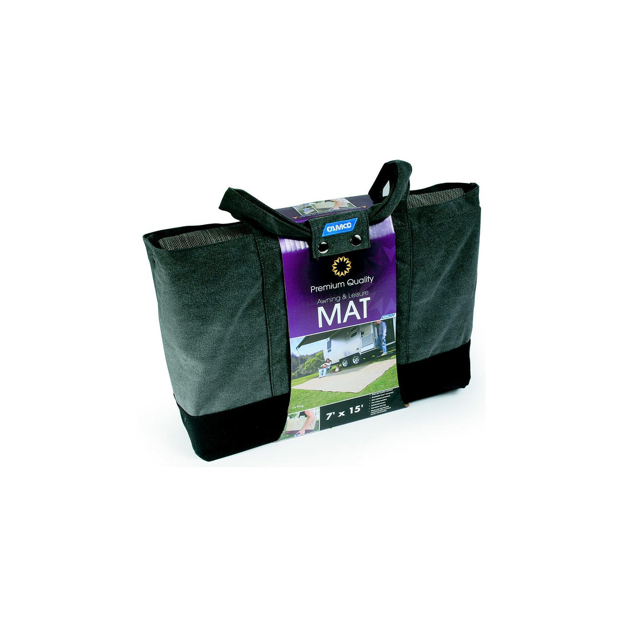 AWNING LEISURE MAT 7'X15' GRY