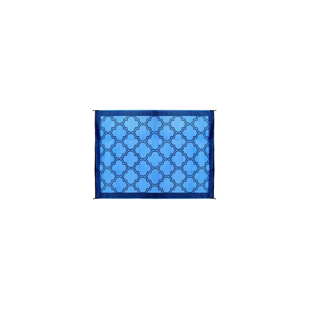 Open Air Lattice Outdoor Leisure Mat, Blue, 6' x 9'
