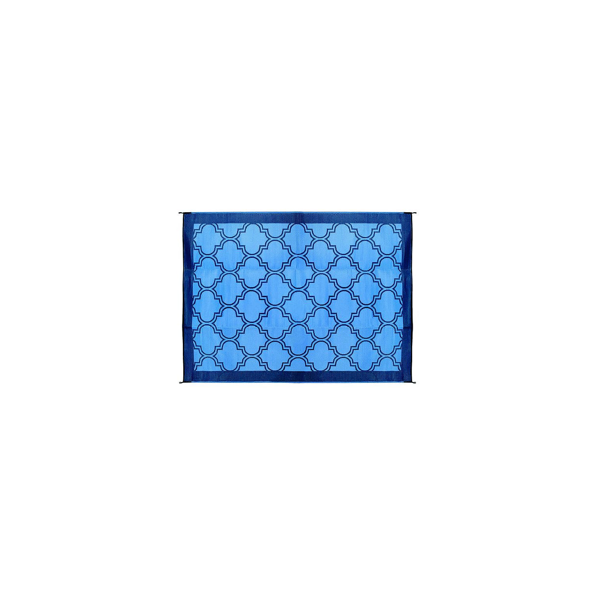 Open Air Lattice Outdoor Leisure Mat, Blue, 6' x 9'