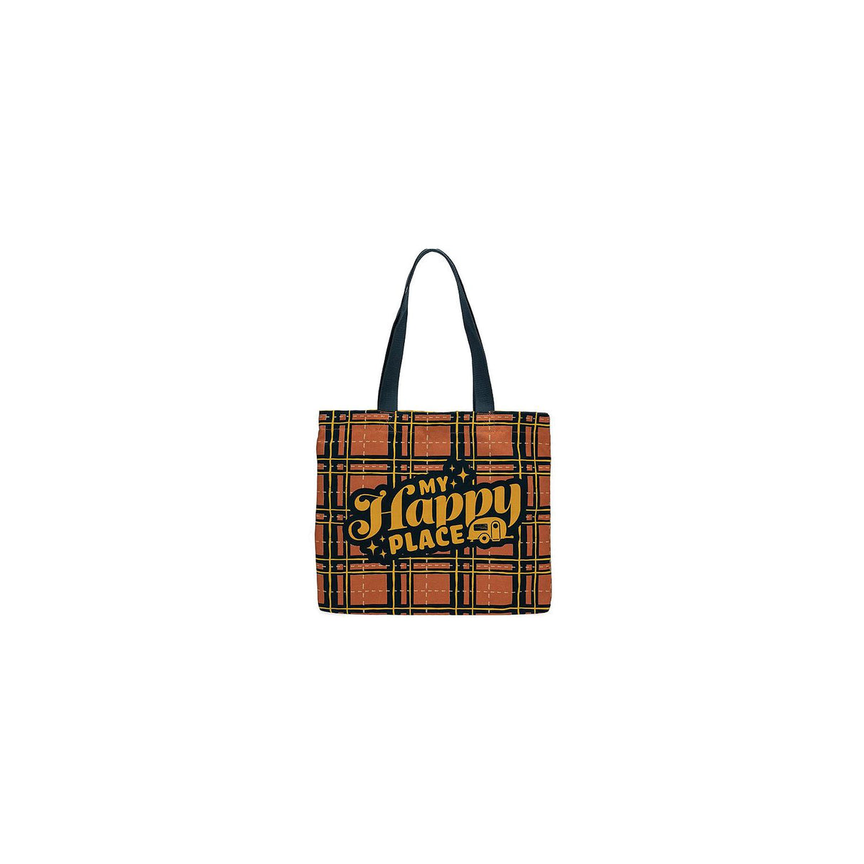 Camco 53482 Tote Bag, My Happy Place Red Plaid