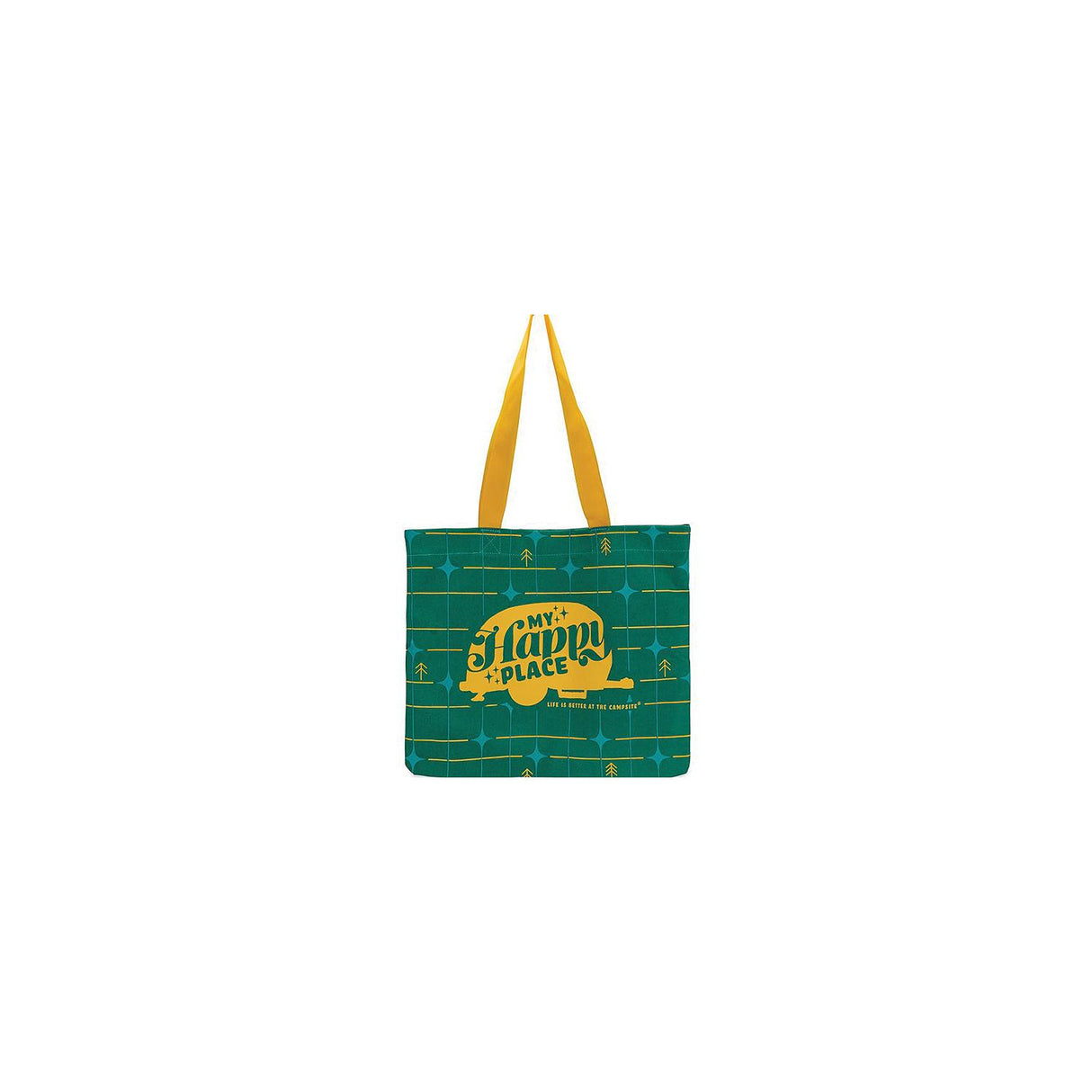 Camco 53483 Tote Bag, My Happy Place Green Grid