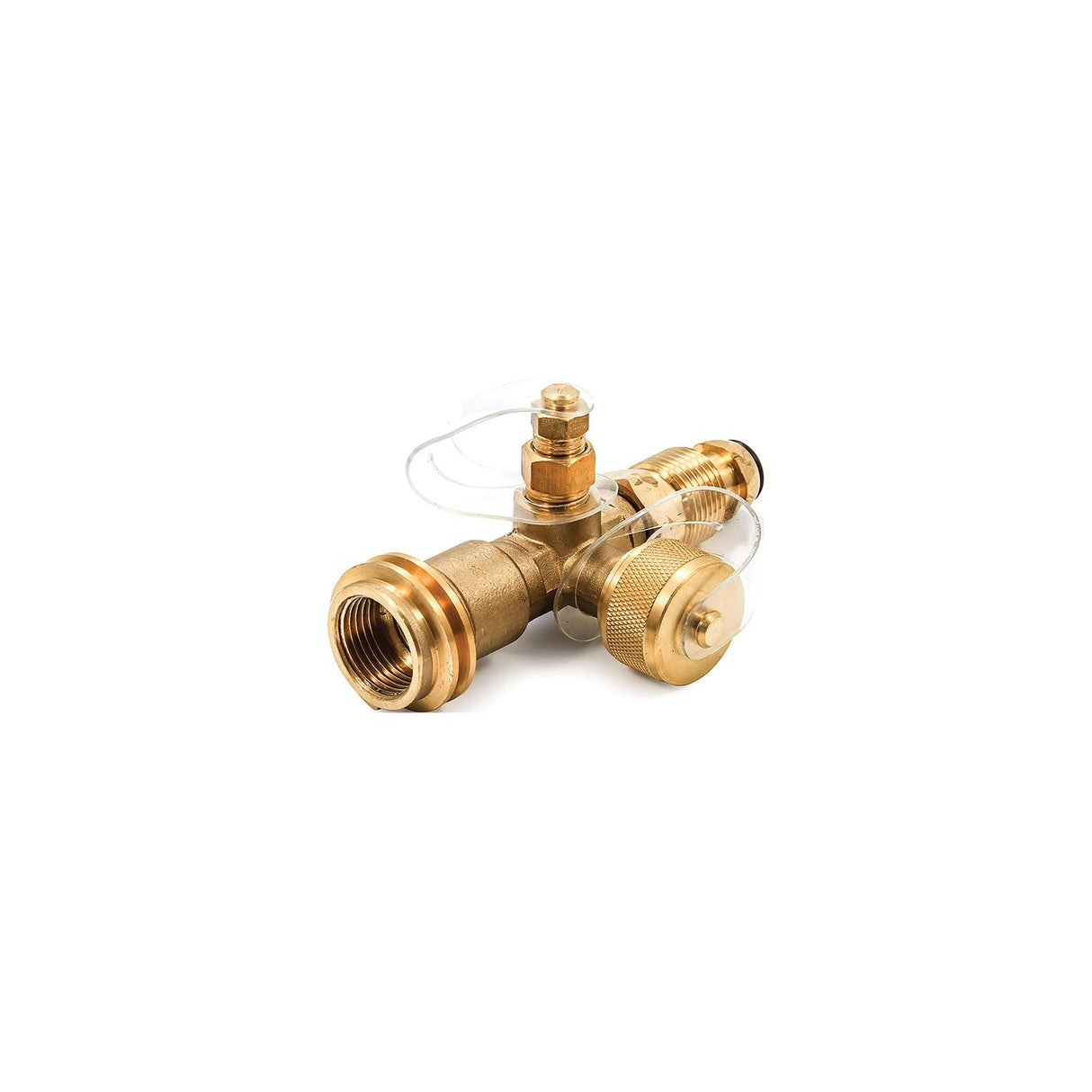 PROPANE BRASS TEE W/4 PORTS