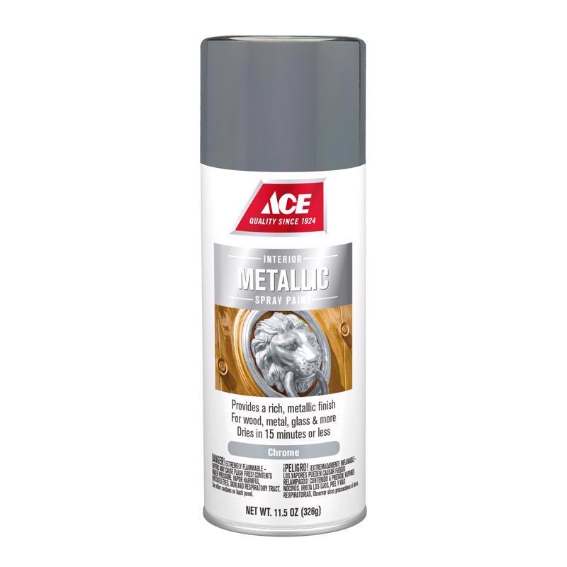 Ace Metallic Chrome Spray Paint 11.5 oz, Pack of 6