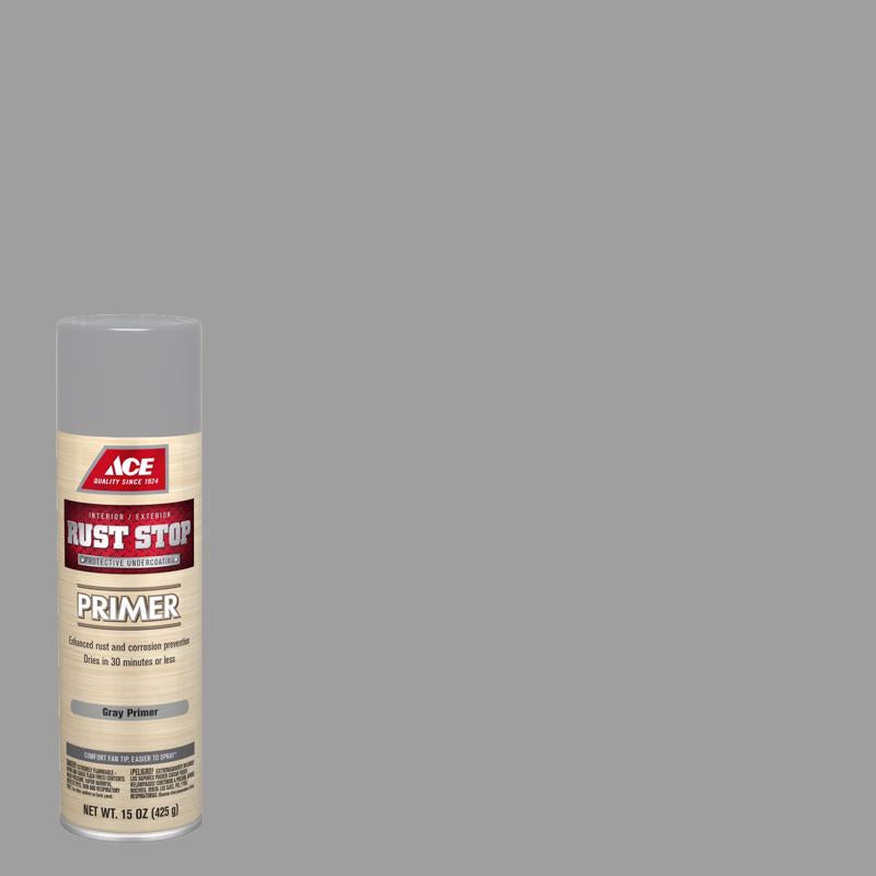 Ace Rust Stop Gray Spray Primer 15 oz, Pack of 6