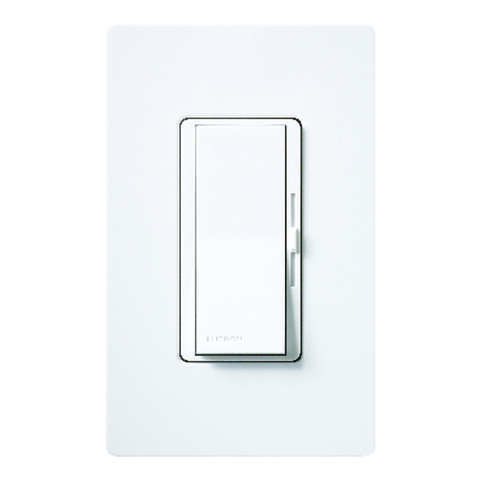 Lutron Diva 1.5 amps Single Pole Rocker Fan Control White 1 pk