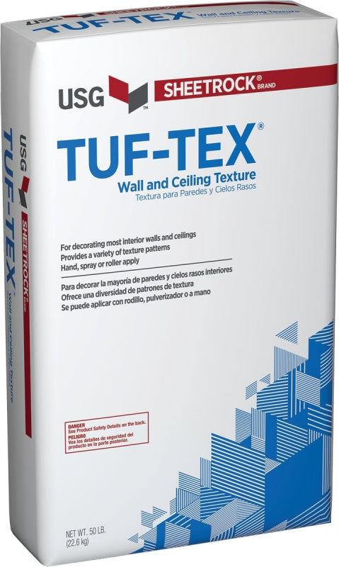 USG 540901 Wall and Ceiling Texture, Powder, Low to Odorless, Gray/Off-White, 50 lb