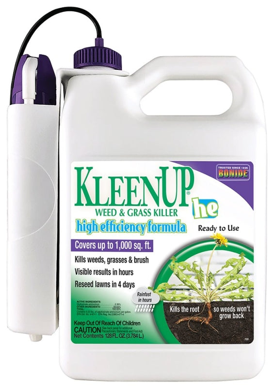 Bonide KleenUp he 759 Ready-to-Use Weed and Grass Killer with Power Wand, Liquid, Off-White/Yellow, 1 gal, Pack of 3