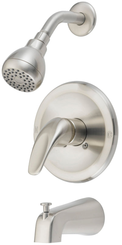 Boston Harbor TQ-F1014209NP Tub/Shower, Fixed-Mount Showerhead, 1.75 gpm Showerhead, 1-Spray Setting, 1-Handle