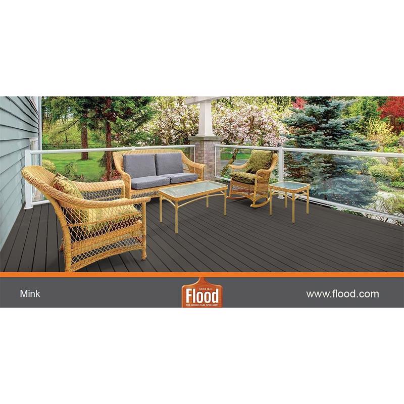 Flood Pro Series Solid Satin Navajo Red Water-Based Acrylic Wood Stain 1 gal, Pack of 4