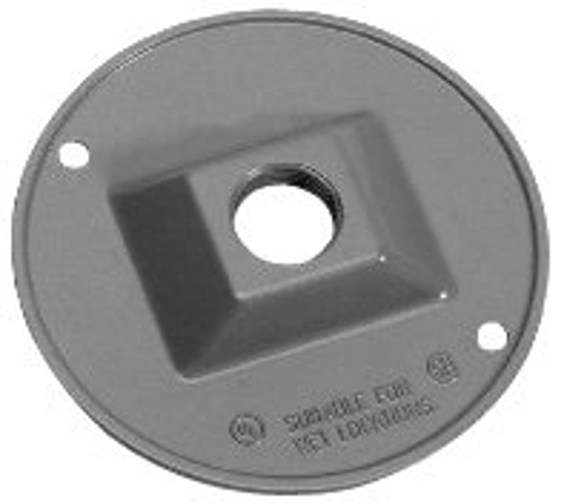 BWF CR-1V Cover, Lampholder, 4-1/2 in Dia, Round, Metal, Gray, Powder-Coated, 24/PK