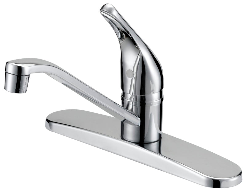 Boston Harbor FS610048CP Kitchen Faucet, 1.8 gpm, 4-Faucet Hole, Metal/Plastic, Chrome, Deck Mounting, Lever Handle