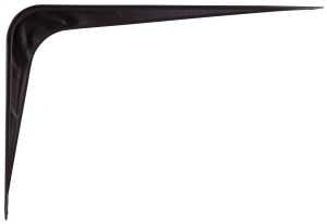 ProSource 21139BK-PS Shelf Bracket, 95 lb/Pair, 8 in L, 6 in H, Steel, Black, Pack of 20
