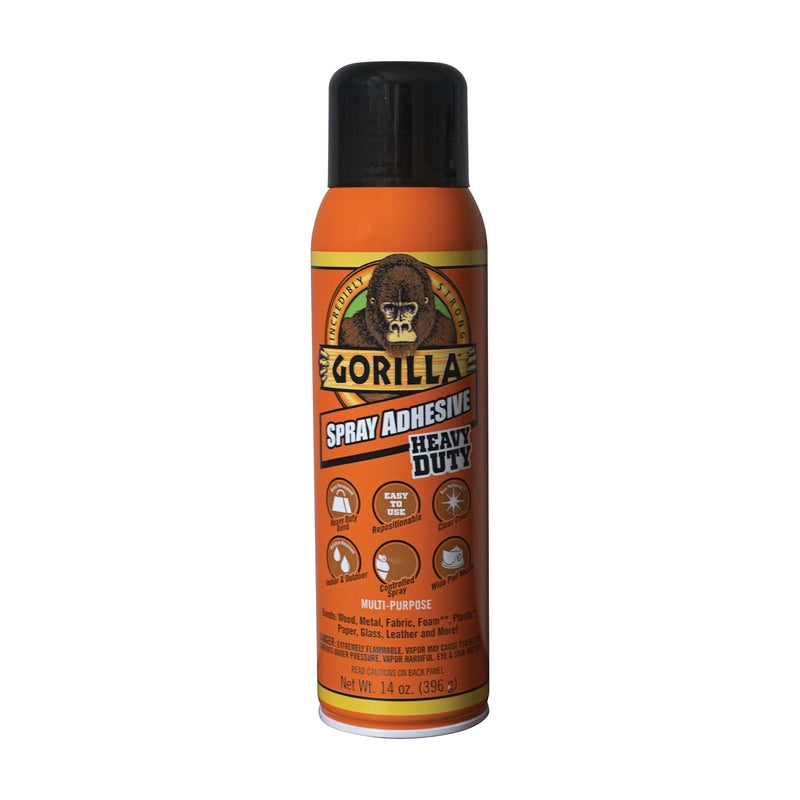 Gorilla Heavy Duty Super Strength Spray Adhesive 14 oz, Pack of 6