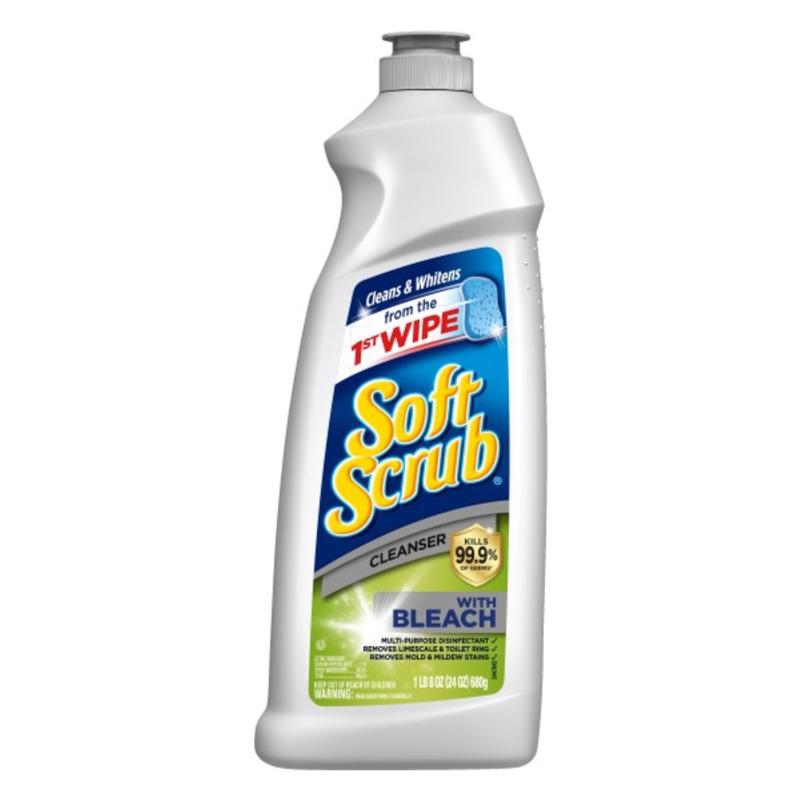 Soft Scrub No Scent Heavy Duty Cleaner 24 oz Cream, Pack of 8