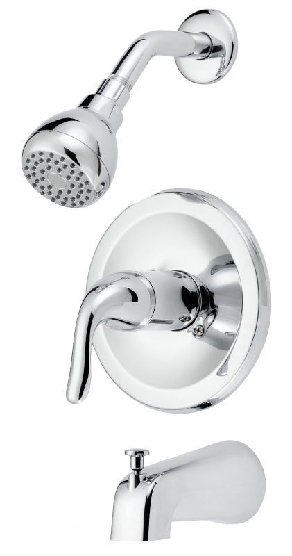 Boston Harbor TQ-F1214517CP Tub/Shower, Fixed-Mount Showerhead, 1.75 gpm Showerhead, 1-Spray Setting, 1-Handle
