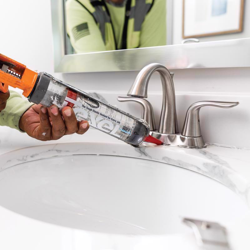 Sashco Lexel Clear Synthetic Rubber All Purpose Caulk 5 oz, Pack of 12