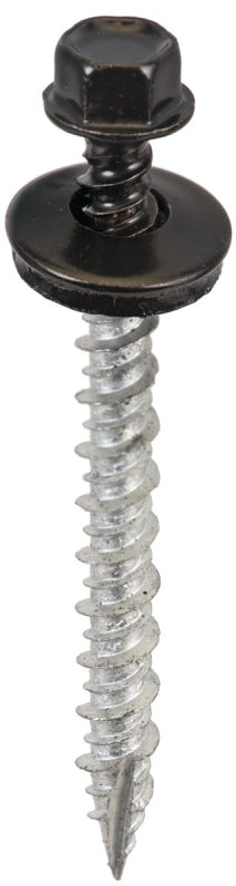 Acorn International SW-MW2BK250 Screw, #9 Thread, High-Low, Twin Lead Thread, Hex Drive, Self-Tapping, Black, 250/BAG