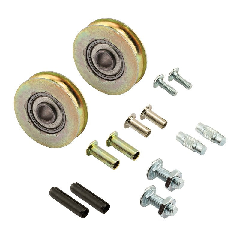 Prime-Line D 1796 Roller and Axle Kit, 1/4 in ID x 1-1/4 in OD Dia Roller, 5/16 in W Roller, Steel, 2-Roller