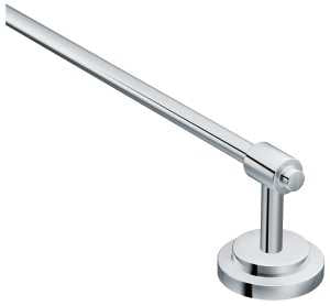 Moen DN0724CH Towel Bar, 3.11 in Projection, 26.44 in OAL, 3.11 in OAW, 24 in L Rod, Aluminum, Chrome, Surface