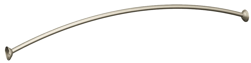 Moen DN2160BN Shower Rod, 54 to 72 in L Adjustable, 1 in Dia Rod, Stainless Steel