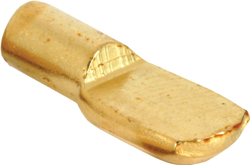 Prime-Line U 10162 Shelf Support Peg, Utility Hook, Specifications: 1/4 in Dia x 3/8 in L Pin, Wall Mount, Brass, 25 lb
