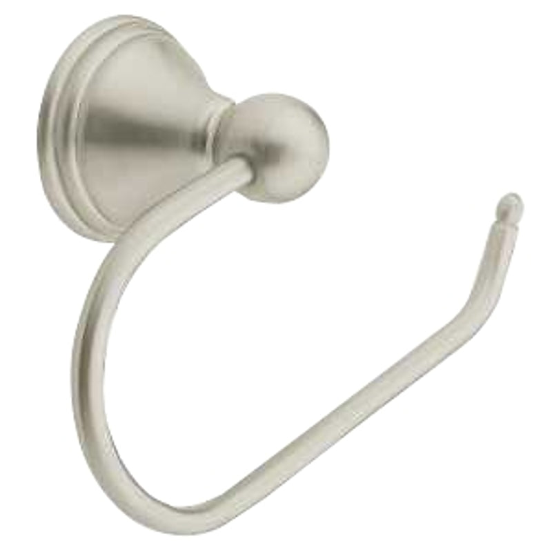 Moen DN8408BN Toilet Paper Holder, Zinc, Brushed Nickel, Includes: Stamped Steel Mount Bracket, Mount Hardwares