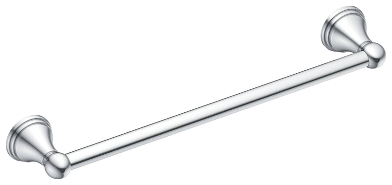 Moen Preston Series DN8418CH Towel Bar, 18 in L Rod, Aluminum, Chrome-Plated, Surface
