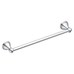 Moen DN8424CH Towel Bar, 3-1/8 in Projection, 26.13 in OAL, 3.13 in OAW, 24 in L Rod, Aluminum, Chrome, Surface