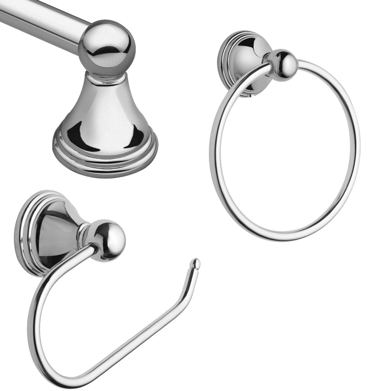 Moen Preston Series DN8433CH Bath Hardware Set, Metal, Chrome-Plated
