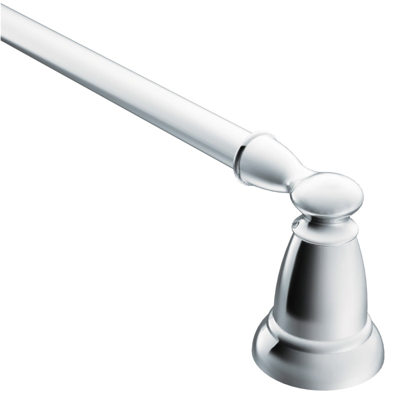 Moen Banbury Series Y2624CH Towel Bar, 24 in L Rod, Aluminum/Zamak, Chrome-Plated, Surface