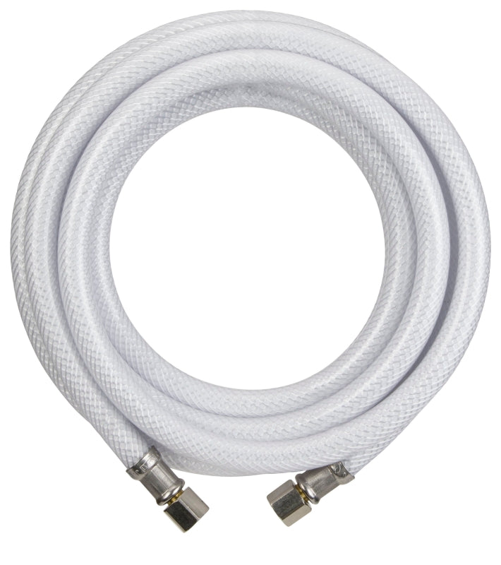 Plumb Pak PP255610 Ice Maker Supply Line, 120 in L, 1/4 in Inlet, Compression Inlet, 1/4 in Outlet, Compression Outlet