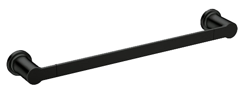 Moen RINZA Series Y1118BL Towel Bar, 18 in L Rod, Zinc, Matte, Wall Mounting